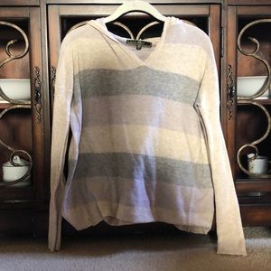 Purple, grey, and creme hoodie